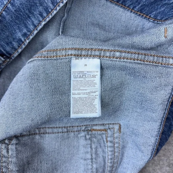 Old Navy Jeans Womens‎ 26 Blue High-Rise Baggy Wide Leg Drapey Denim Pockets NEW - Picture 10 of 11